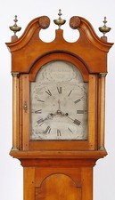 Levi Abel Hutchins Concord NH Brass Dial Maple Tall Case Grandfather Clock C1790 picture