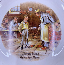 Antique  “Oliver Twist Asks For More” RARE English Plate By Lancaster & Sandman picture