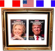 FRAMED ERROR MAGAZINES Madam President Hillary Clinton Donald Trump 4th of July picture