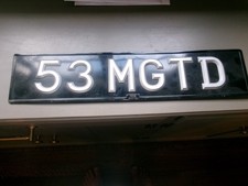 European Hills BS AU145 MGTD License Plate 1953 MG picture