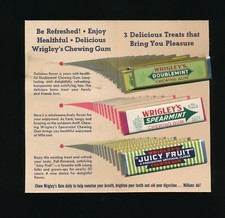 C. 1930's 40's Wrigley's Gum Juicy Fruit samples promo letter perfect cond TL02 picture
