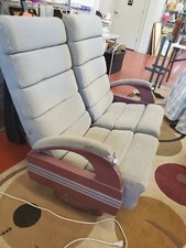 1950s Railroad Seat, Train Seat, Vintage, Cast Aluminum, Needs reupholstered picture