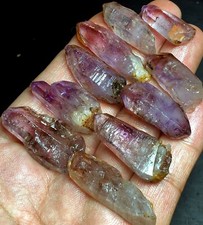 58g 10 Diamond Grade RARE Amethyst Lemurian Quartz Lemuria Crystal Point h539 picture