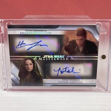 HOT 2021 STAR WARS MASTERWORK Duel Auto Natalie Portman Hayden Christensen 2/5 picture