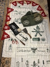 WW2 VTG Afghan DEMINE KIT Military Minefield Tools Mine Risk Education Banners picture
