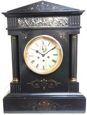 World Biggest French Slate Mantel Clock 8 Day Musical Exhibition Mantel Clock picture