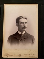 Rare Antique Cabinet Card Photo Inventor Nikola Tesla Albany NY Epic Discovery picture