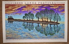 EMEK 10,000 Lakes Rare DOVE Variant Poster Signed Bob Weir Zappa MN Poster Print picture