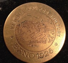 1928 Medal Spilberk Castle Brno Czech & 1/2 Family House Available in Cerne Pole picture
