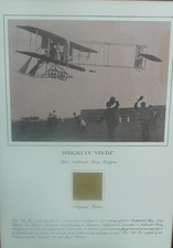 9-17-1911 Wright Ex Vin Fiz Airplane Wing Fabric Calbraith Rodgers Smithsonian picture