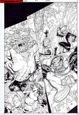 Wolverine & The X-Men #7 AVX Cover Original Art Kitty Pryde Phoenix Beast Iceman picture