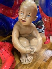 Ultra Rare Early Old Honey Bou Boy Chalk Advertising Baby Store Display picture
