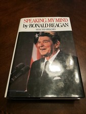 Signed President Ronald Reagan Speaking My Mind Book PSA DNA Nancy Reagan picture