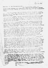 FORREST ACKERMAN COLLECTION original 1951 typescript report on Outlander Society picture