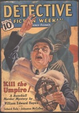 Detective Fiction Weekly 1937 August 21. Shrouded skeleton cover  Pulp picture