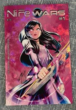 NiFe WARS COMIC #1 - ADALLIUM HOLO EDITION - AUTO - EXTREMELY LIMITED - 4/10 picture