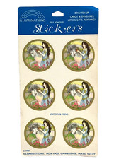 Vintage NOS 1981 Stickers ILLUMINATIONS UNICORN & FRIENDS FANTASY VERY RARE HTF picture