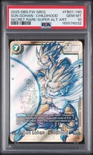 2025 SECRET RARE-SUPER ALTERNATE ART #FB01-140 SON GOHAN : CHILDHOOD PSA 10 picture