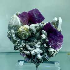 6.27LB Natural velvet purple fluorite with Mongolia cluster crystal mineral picture