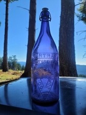 SPectacular Jumbo Amethyst Buffalo New York Bottle☆1890s Crystal Water W Top picture