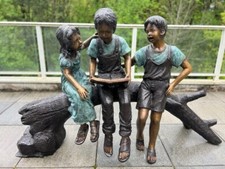 Gorgeous Life-size Happy Children on a Branch  picture