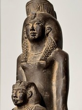 RARE Ancient Egyptian Antiquities Authentic Statue Basalt Stone From EGYPT BCE picture
