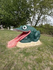 Vintage Huge Fiberglass Frog Slide By FAST 10’ Long 6’ Tall picture
