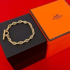 Excellent condition Rare item Box Case Hermes Chaine d'Ancre TPM 26 links K18 Go picture