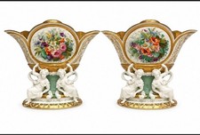 Pair of Probably Henri Ardant of Limoges Porcelain Vases picture