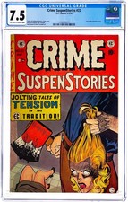Crime SuspenStories #22 CGC 7.5 1954 EC Pre Code Horror Classic Decapitation Cvr picture