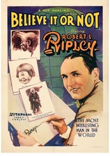 Poster Ripley's Believe It or Not 1930 Linen 27