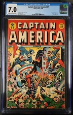 Captain America Comics #37 CGC FN/VF 7.0 Classic Schomburg Flag Cover picture
