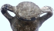 Antique Ancient Roman Bronze Sealed Amphora with Handles 1st-2nd c. AD 70 x 40mm picture