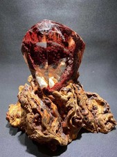 2LB Natural Red Ghost Phantom Quartz Crystal Mineral Reiki Decor+Stand picture