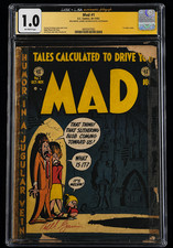 Signed William Bill Gaines 1952 #1 MAD Magazine Founder Autographed Auto 1/1 CGC picture