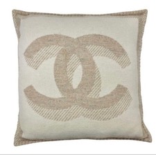 Chanel Home Decor Cc Logo Cushion Beige Ivory Aa1088 Limited Edition VHTF Design picture