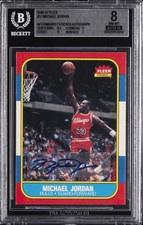 1986-87 FLEER #57 MICHAEL JORDAN BGS 8 picture