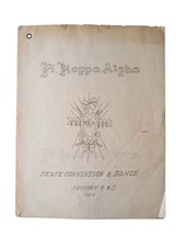 1927 Pi Kappa Alpha State Convention & Dance Fayetteville Arkansas 8 Pages picture