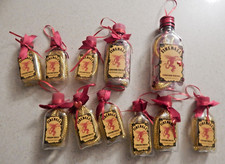 11 FIREBALL LIQUOR BOTTLE XMAS ORNAMENTS RED & GOLD (3 SIZES) (#V251) picture