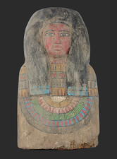 Pharaonic Ancient Egyptian Wooden Funerary Mask of Nobleman from Ptolemaic Era picture