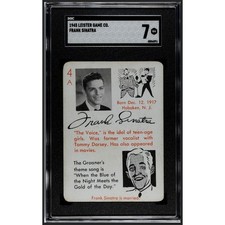 RARE 1945 Leister Frank Sinatra Rookie Card SGC 7 Only 2 Higher Bing Crosby picture