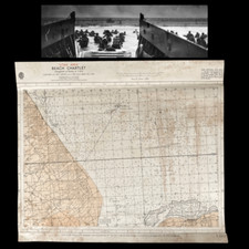 RARE WWII TOP SECRET June 6th 1944 D-Day Utah Beach Amphibious Landing Craft Map picture