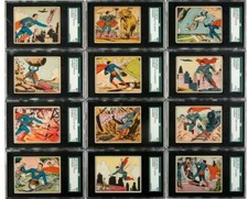 1940 Superman cards Gum Inc GRADED set 1-48 picture