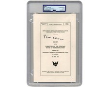 President Bill Clinton Signed Souvenir Typescript of Impeachment Report PSA Auto picture