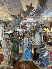 Amazing nativity set vintage italy Giuseppe Mailoi Florence 1970’s Solid Wood picture