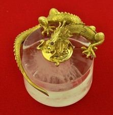 MONTEGRAPPA 1995 ORIGINAL DRAGON SOLID 18K GOLD INKWELL LIMITED EDITION OF 50 picture