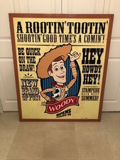 AUTHENTIC  RARE DISNEYLAND  TOY STORY MANIA OPENING SIGN WOODY PARK USED PROP picture