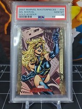 POP 1 Ms. Marvel #59 Gold Border 2007 Marvel Masterpieces PSA 10 picture