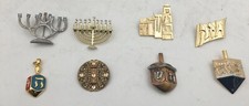 Set of 8 Judaica Silver Brooches and Pendant by Mane Katz and Others picture