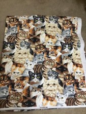 Vtg 80s AOP Cat KING Comforter Blanket. BRAND NEW Huge Made In USA One Of  Kind picture